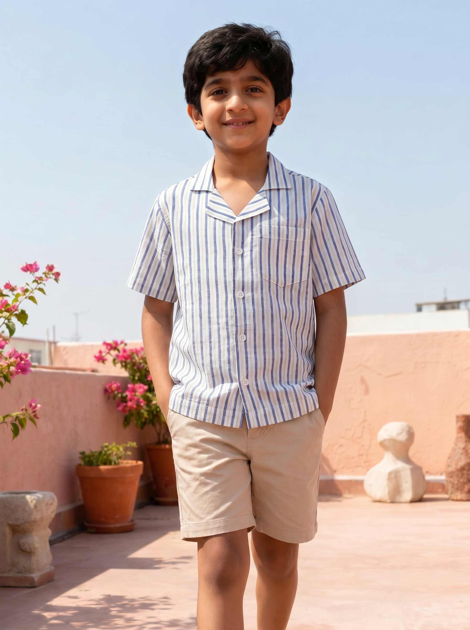 Boys Stripe Shirt (Seersucker)