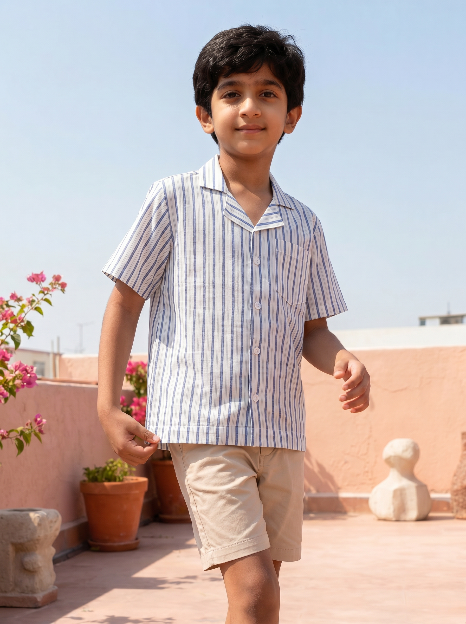 Boys Stripe Shirt (Seersucker)