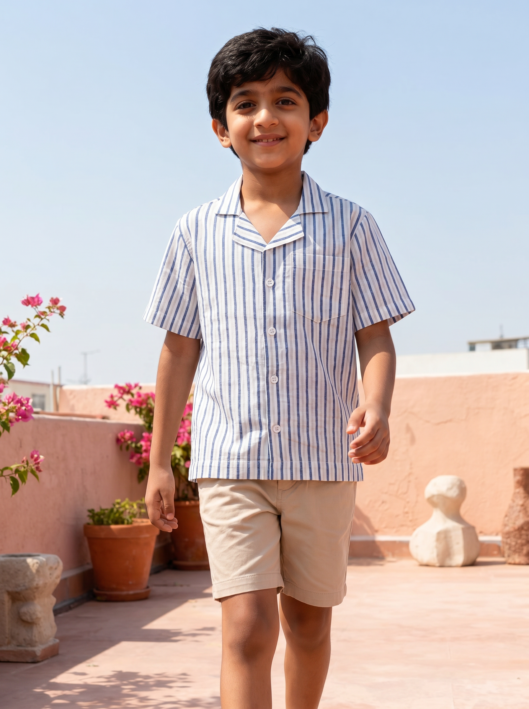 Boys Stripe Shirt (Seersucker)