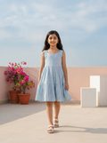 Light Blue Lila Tiered Dress