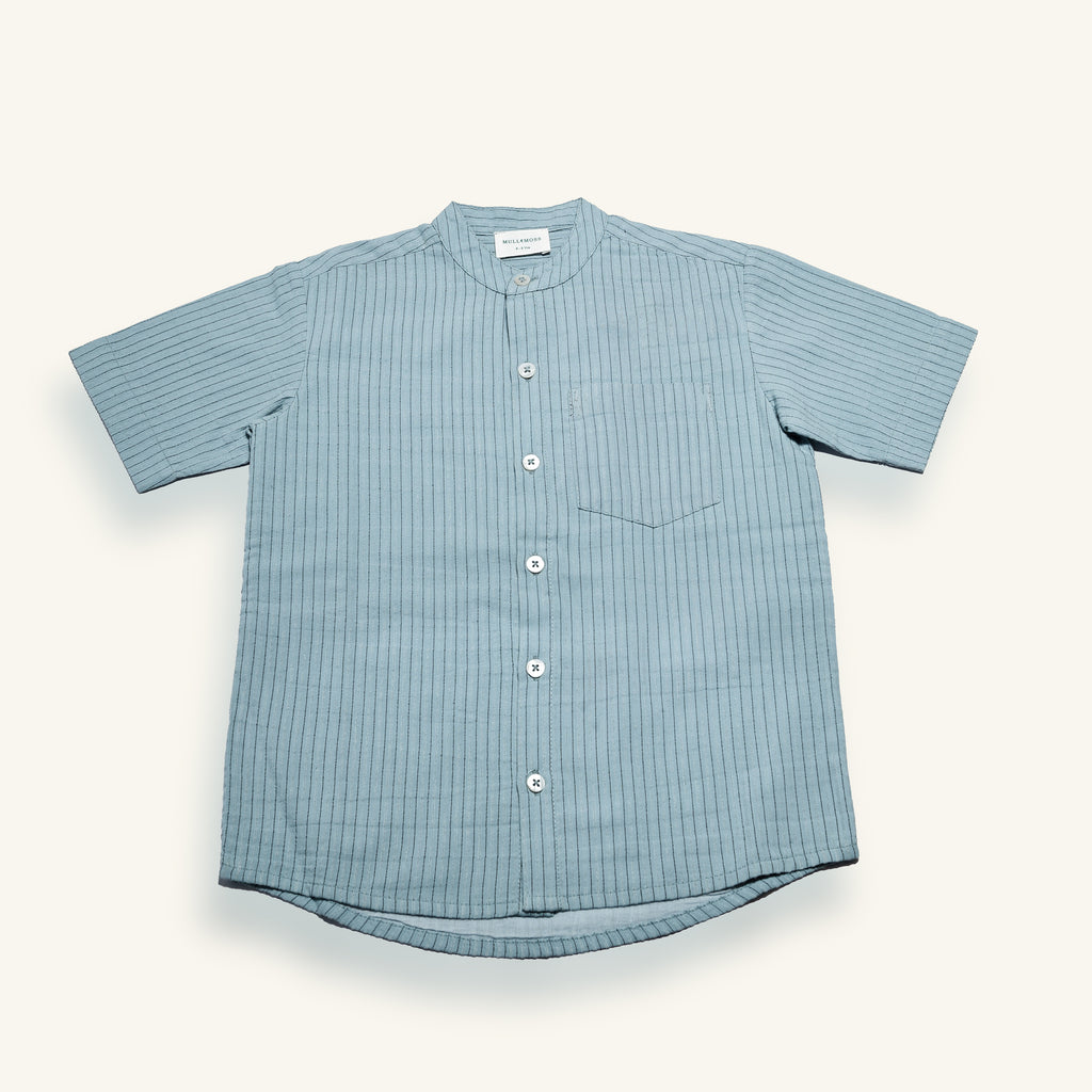 Boys Stripe Guru Collar Shirt (Voile-Lined)
