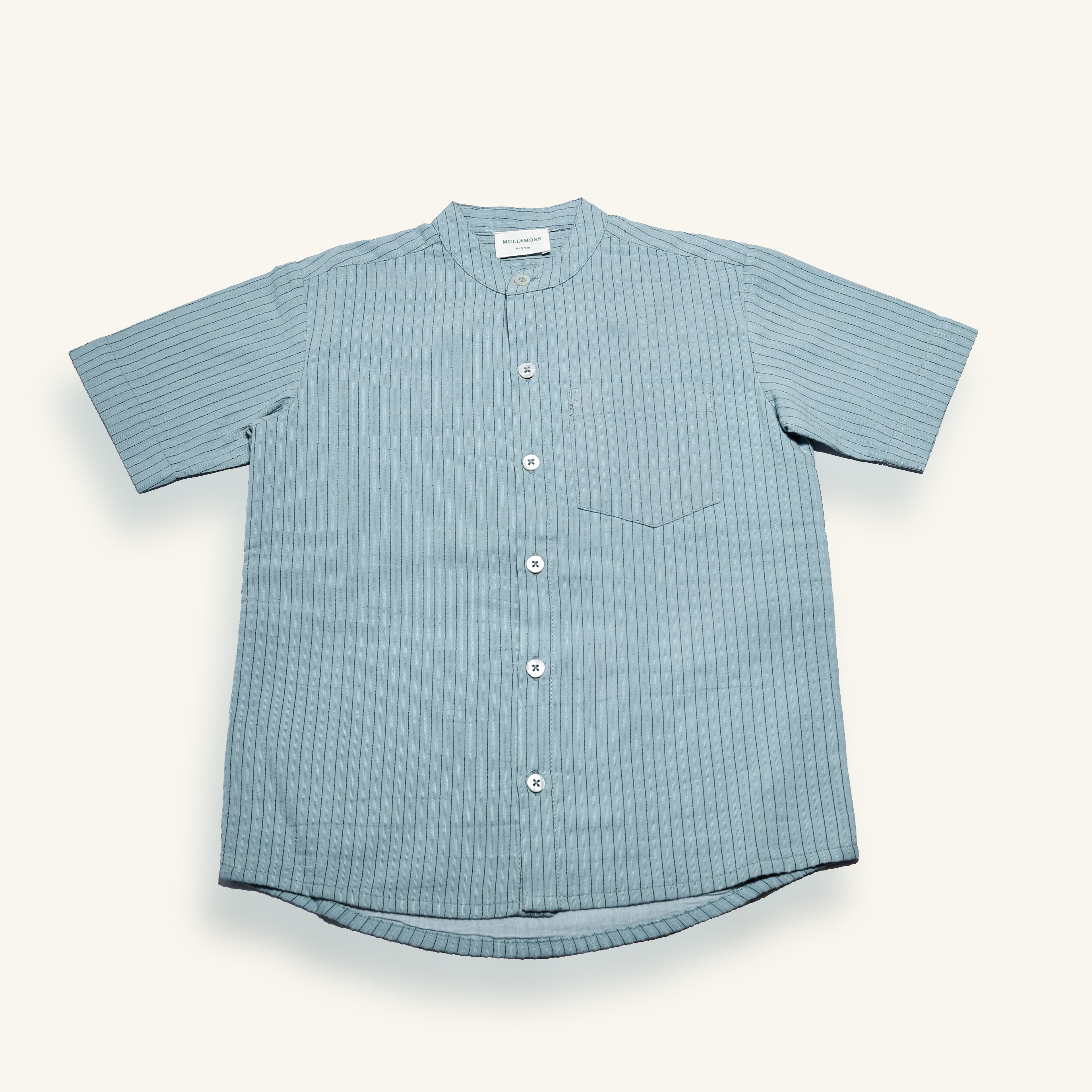 Boys Stripe Guru Collar Shirt (Voile-Lined)