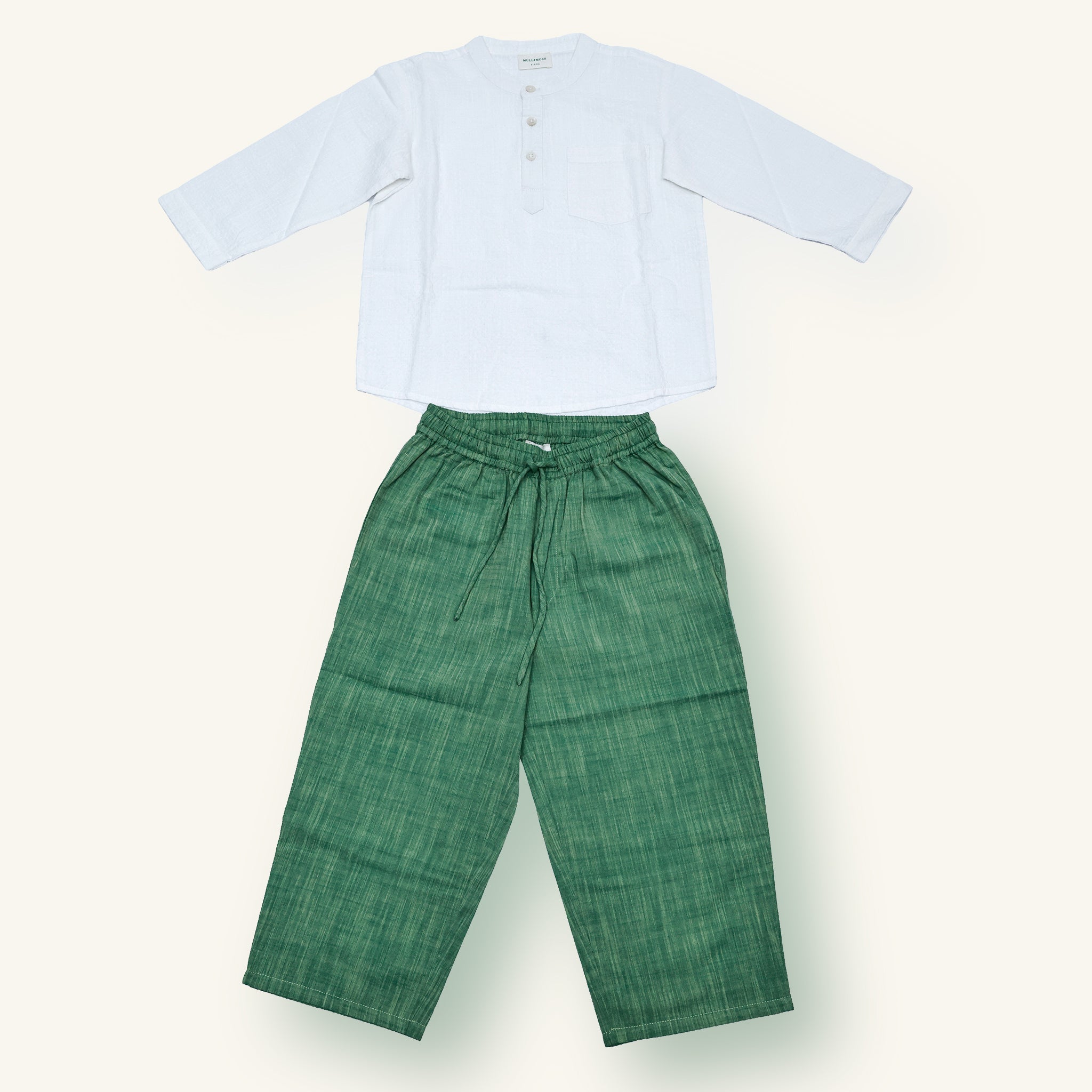 White Kurta and Trouser Set