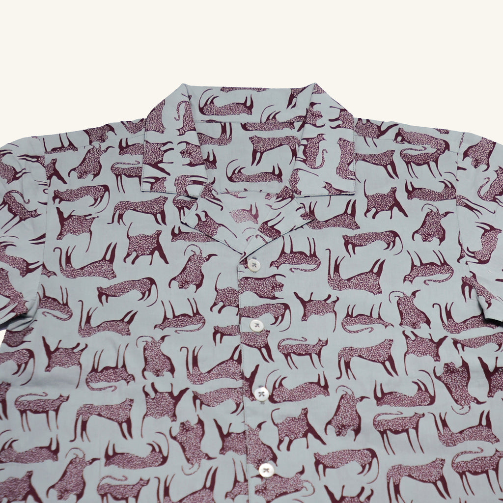 Wildcat Print Shirt (Maroon Cat)