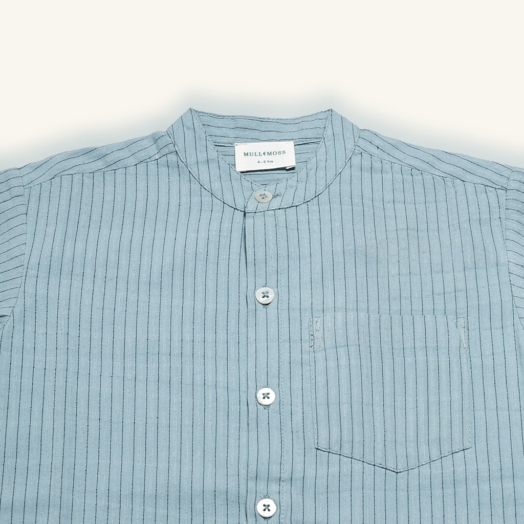 Boys Stripe Guru Collar Shirt (Voile-Lined)