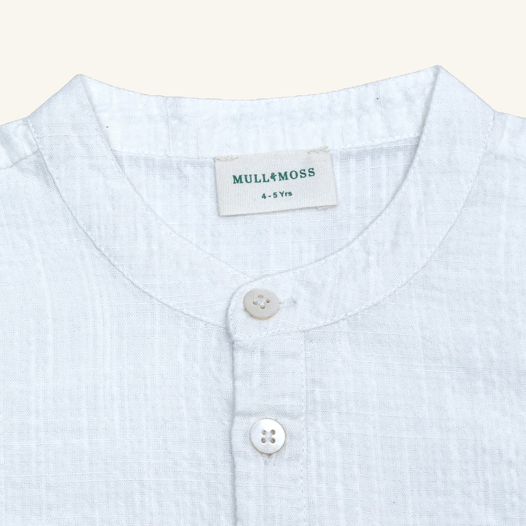 White Cotton-Viscose Kurta Shirt