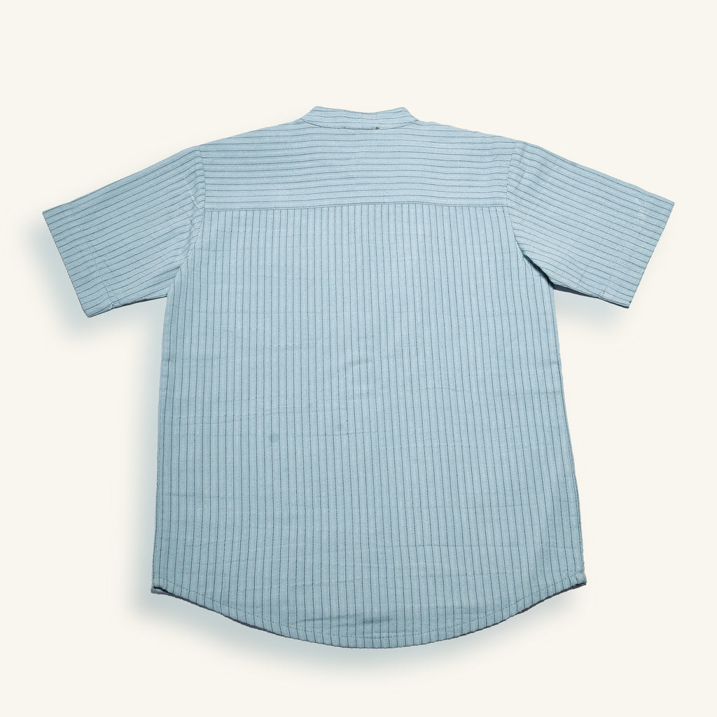 Boys Stripe Guru Collar Shirt (Voile-Lined)
