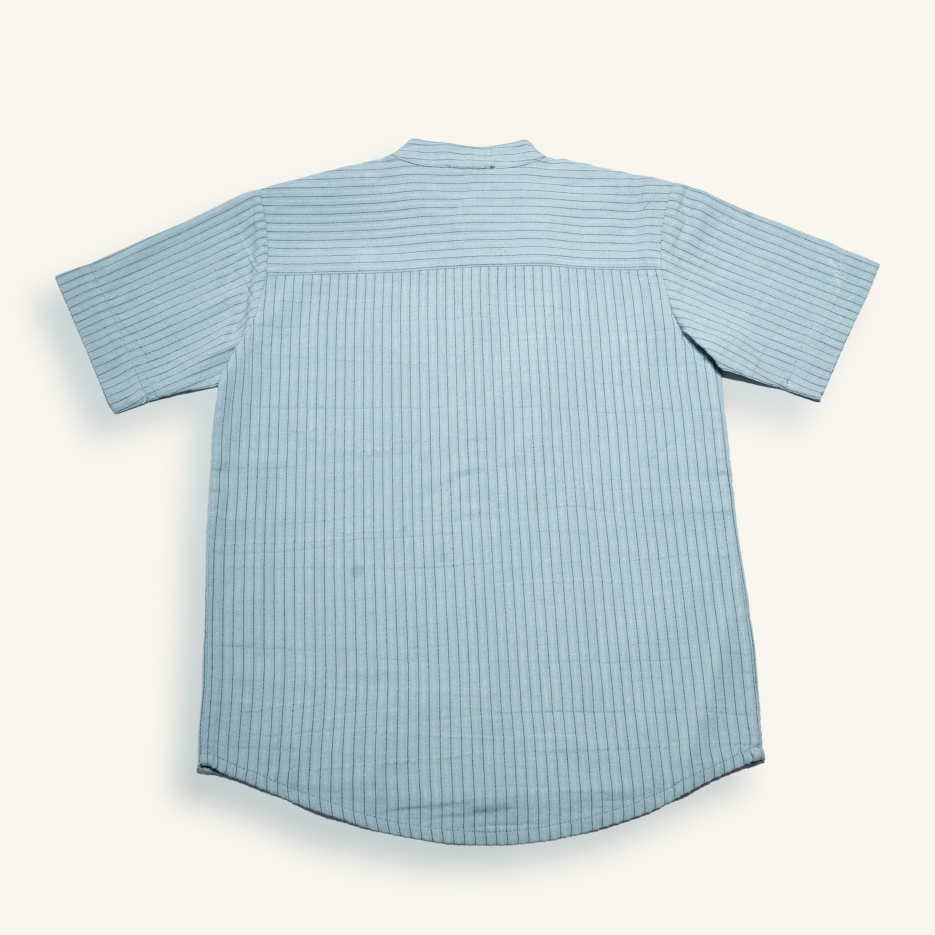 Boys Stripe Guru Collar Shirt (Voile-Lined)