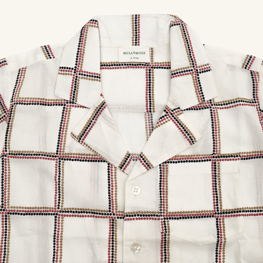 Cream Grid Co-ord Set (Voile-Lined)