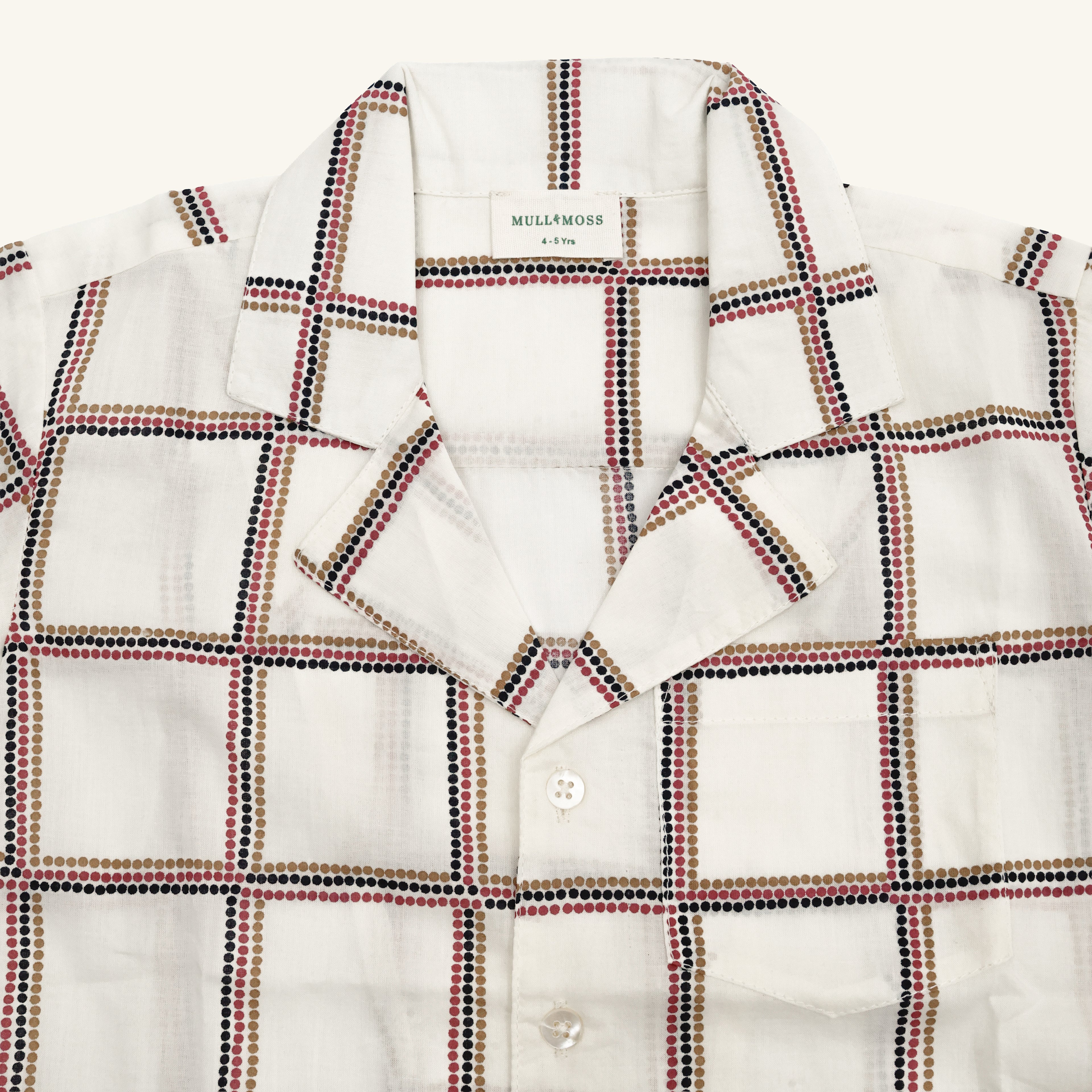 Cream Grid Co-ord Set (Voile-Lined)
