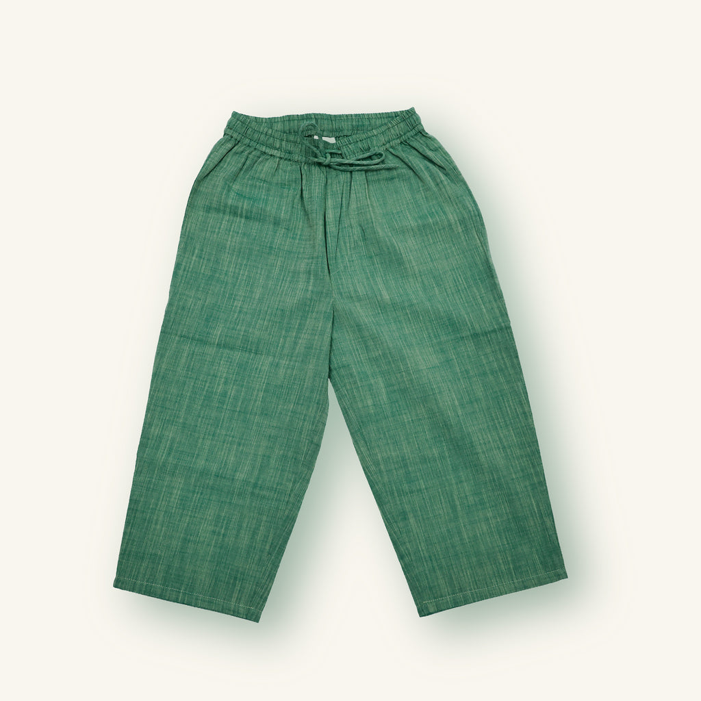 Green Wildwood Slub Trousers
