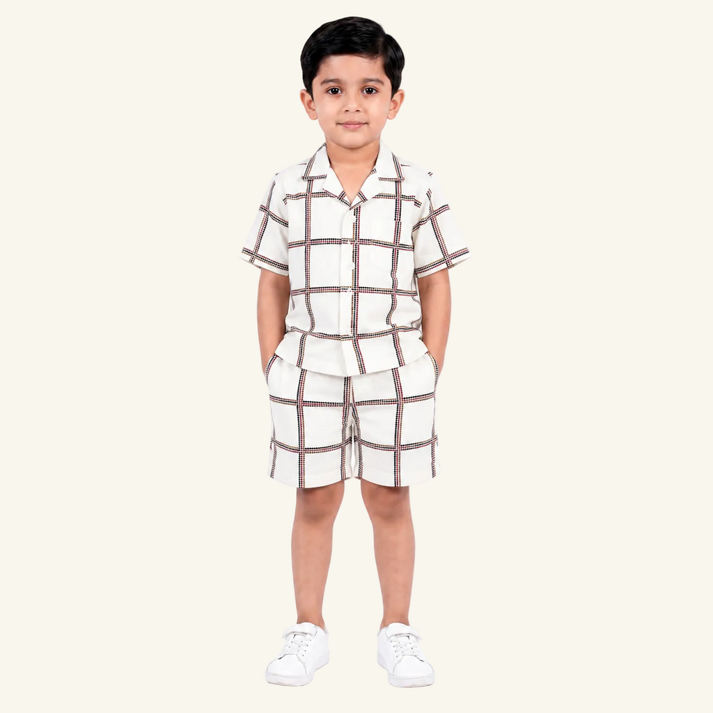 Cream Grid Co-ord