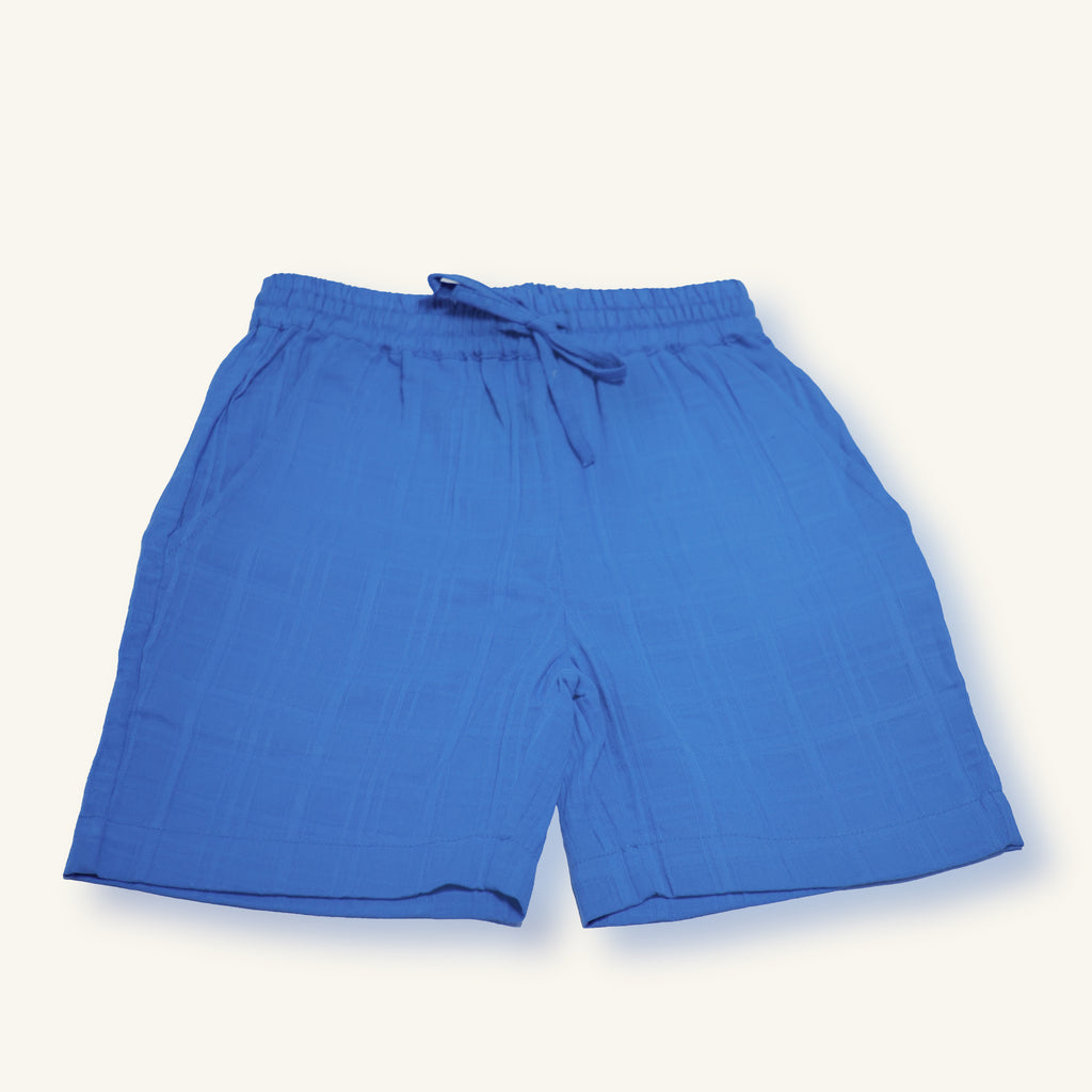 Blue Cloud Slub Lounge Set (Voile-Lined)