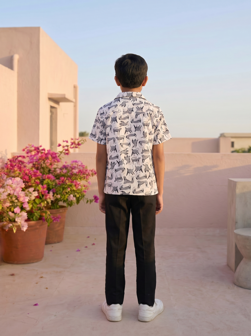 Wildcat Print Shirt (Black Cat)