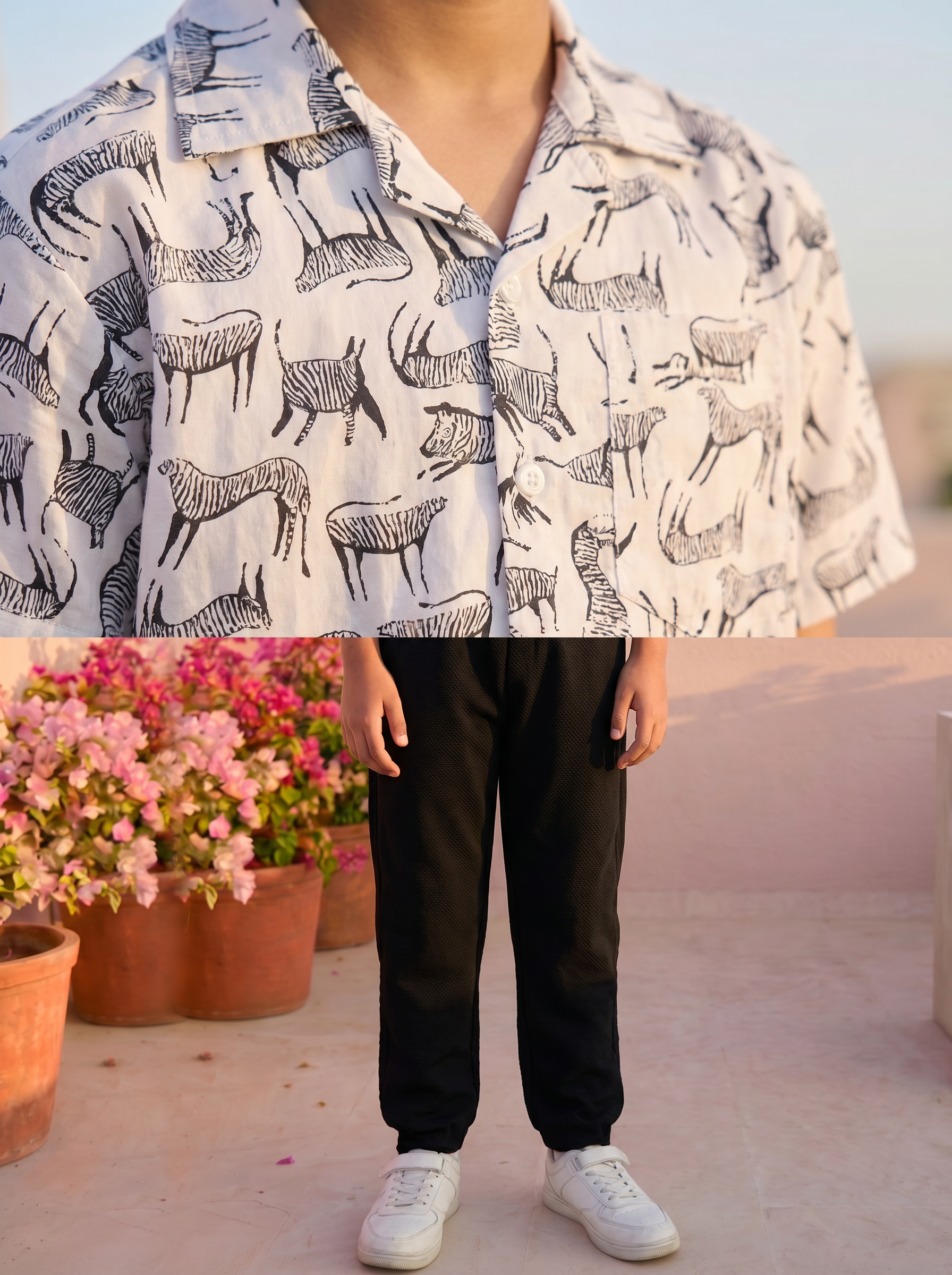 Wildcat Print Shirt (Black Cat)