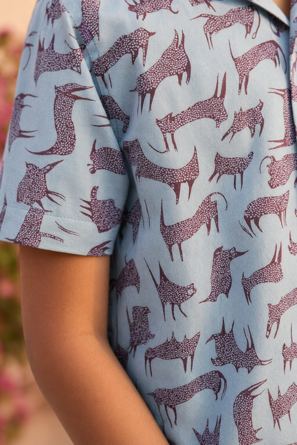 Wildcat Print Shirt (Maroon Cat)